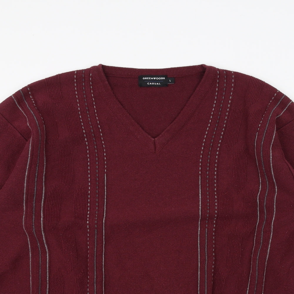 Lee Greenwood Mens Red   Pullover Jumper Size L