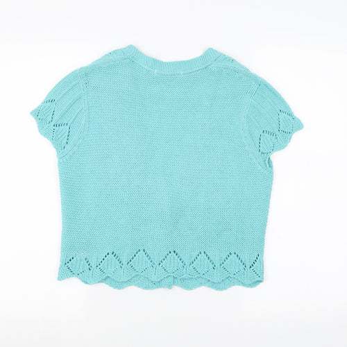 M&Co Womens Blue   Cardigan Jumper Size M