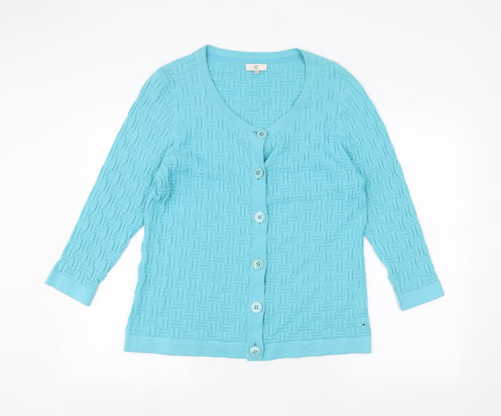 Country Club Womens Blue Cardigan Jumper Size L