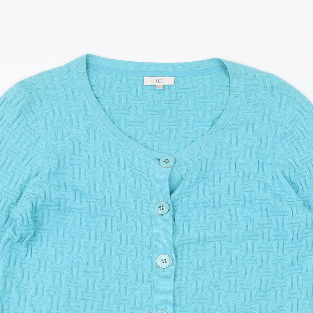 Country Club Womens Blue   Cardigan Jumper Size L