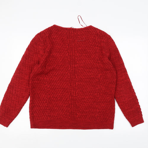 BM Womens Red   Pullover Jumper Size S