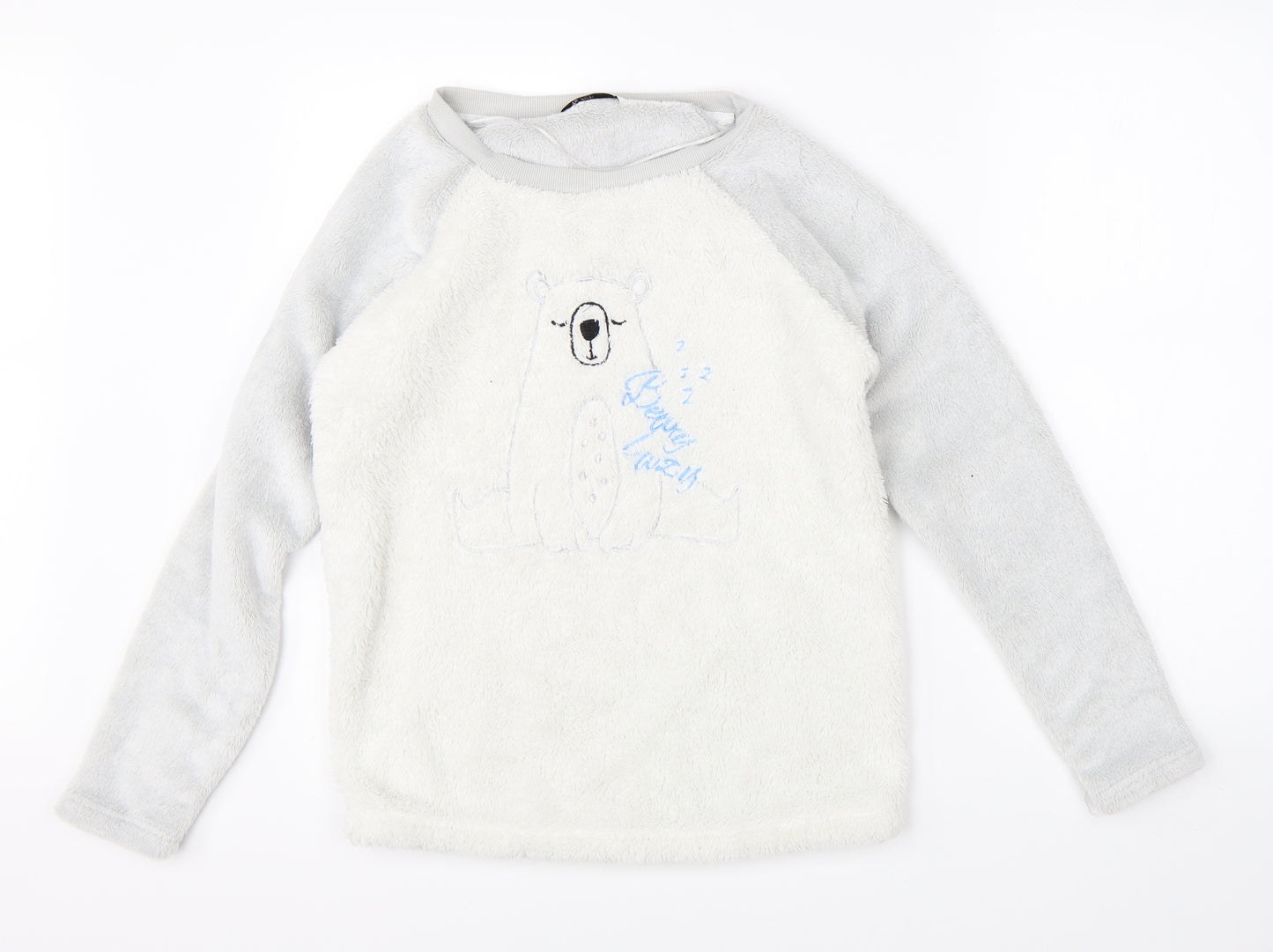 TU Womens Grey    Pyjama Top Size 8  - polar bear