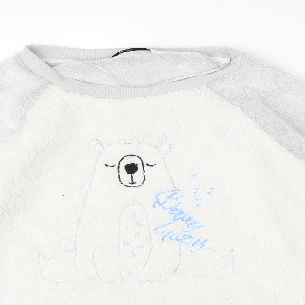 TU Womens Grey    Pyjama Top Size 8  - polar bear