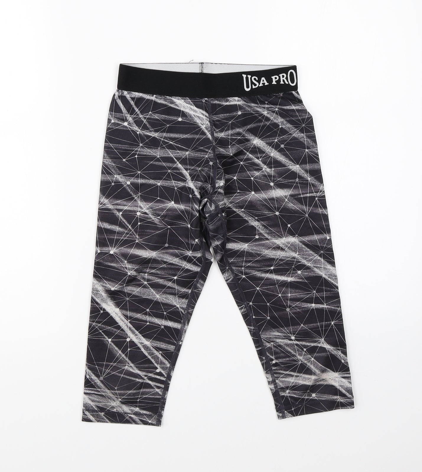 USA Pro Girls Grey   Compression Shorts Size 9-10 Years - leggings