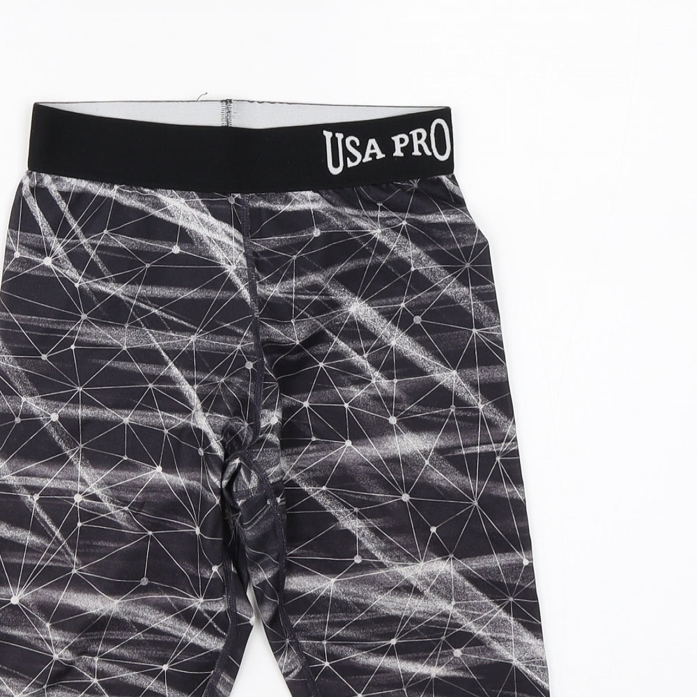 USA Pro Girls Grey   Compression Shorts Size 9-10 Years - leggings