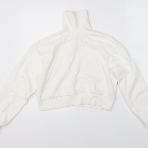Miss Selfridge Womens White   Pullover Sweatshirt Size 4  - cropped