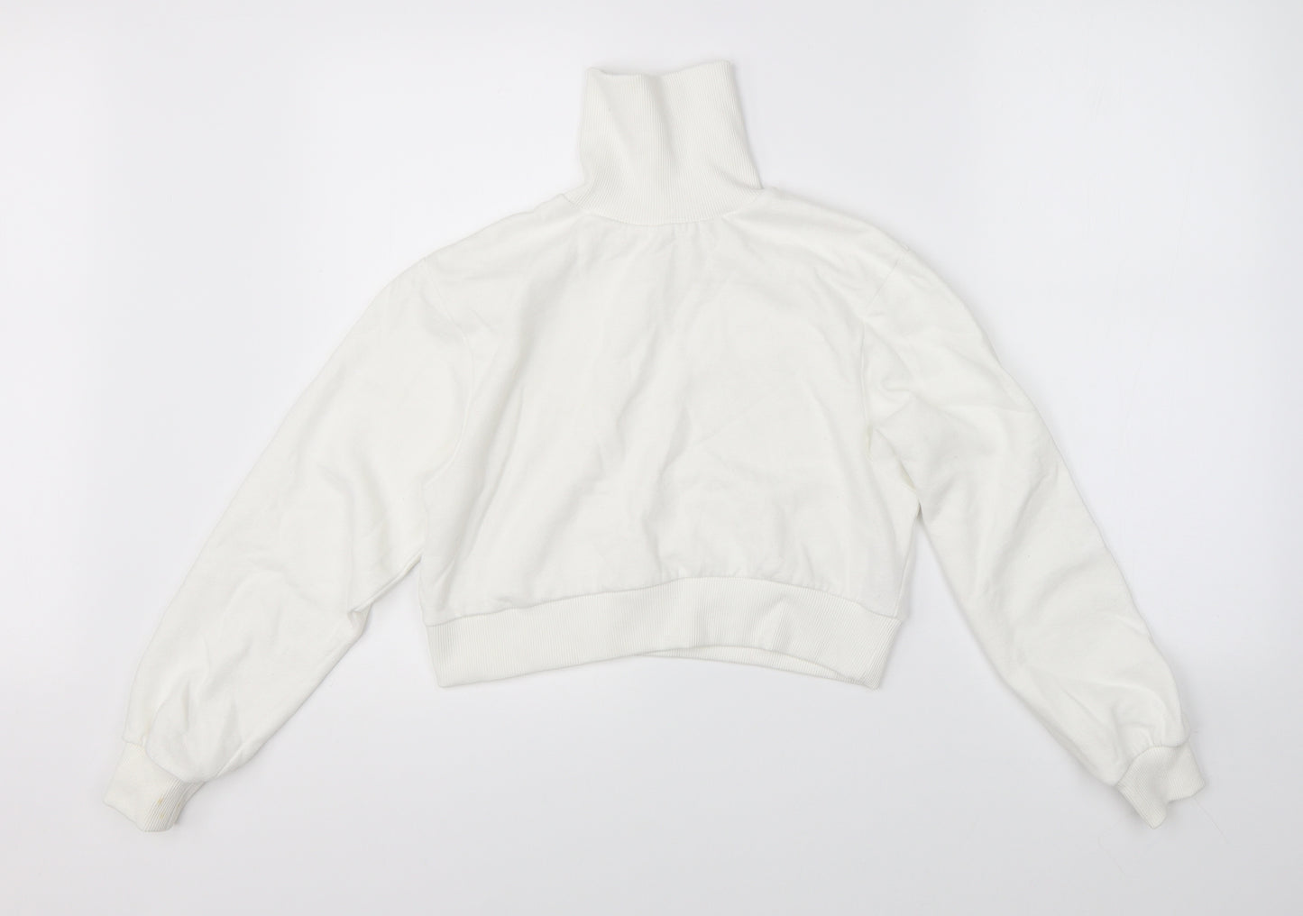 Miss Selfridge Womens White   Pullover Sweatshirt Size 4  - cropped