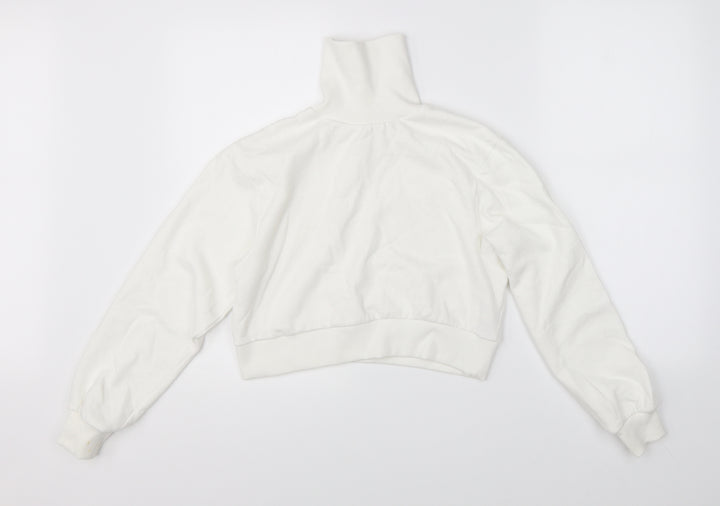 Miss Selfridge Womens White   Pullover Sweatshirt Size 4  - cropped