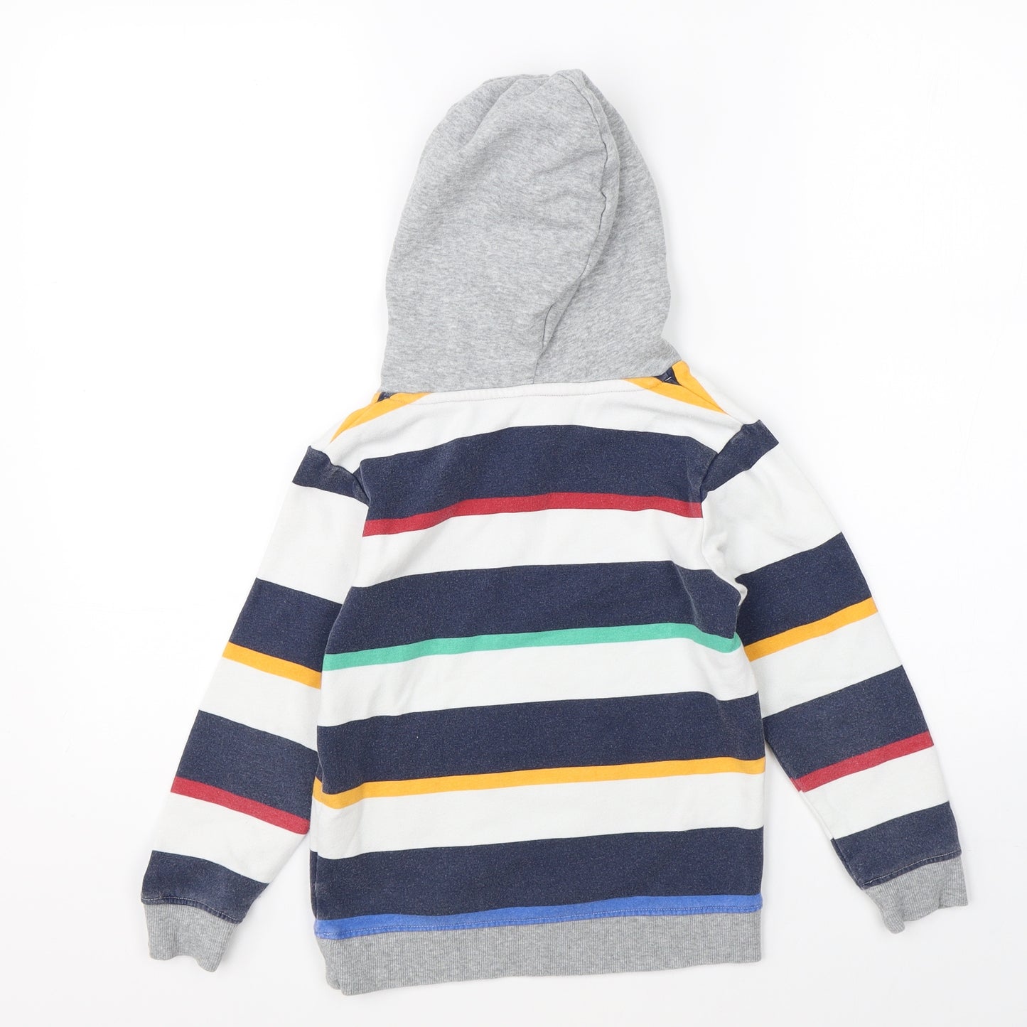 H&M Boys Grey Striped  Pullover Hoodie Size M