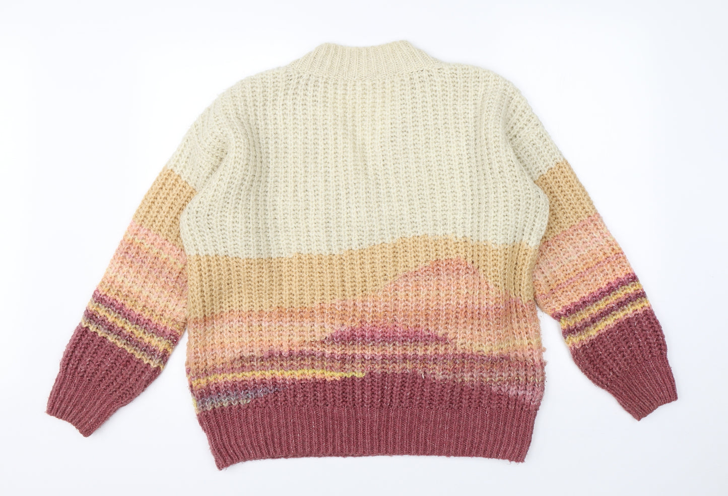 NEXT Womens Multicoloured Striped Knit Pullover Jumper Size M