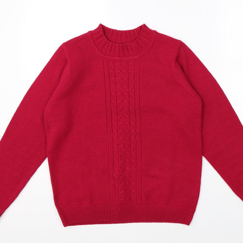 Isle Womens Pink  Knit Pullover Jumper Size S