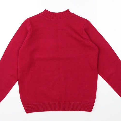 Isle Womens Pink  Knit Pullover Jumper Size S