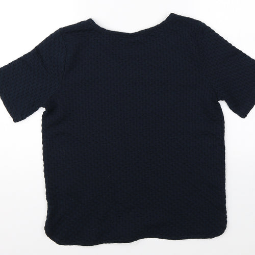 B Young Womens Blue   Basic Blouse Size M