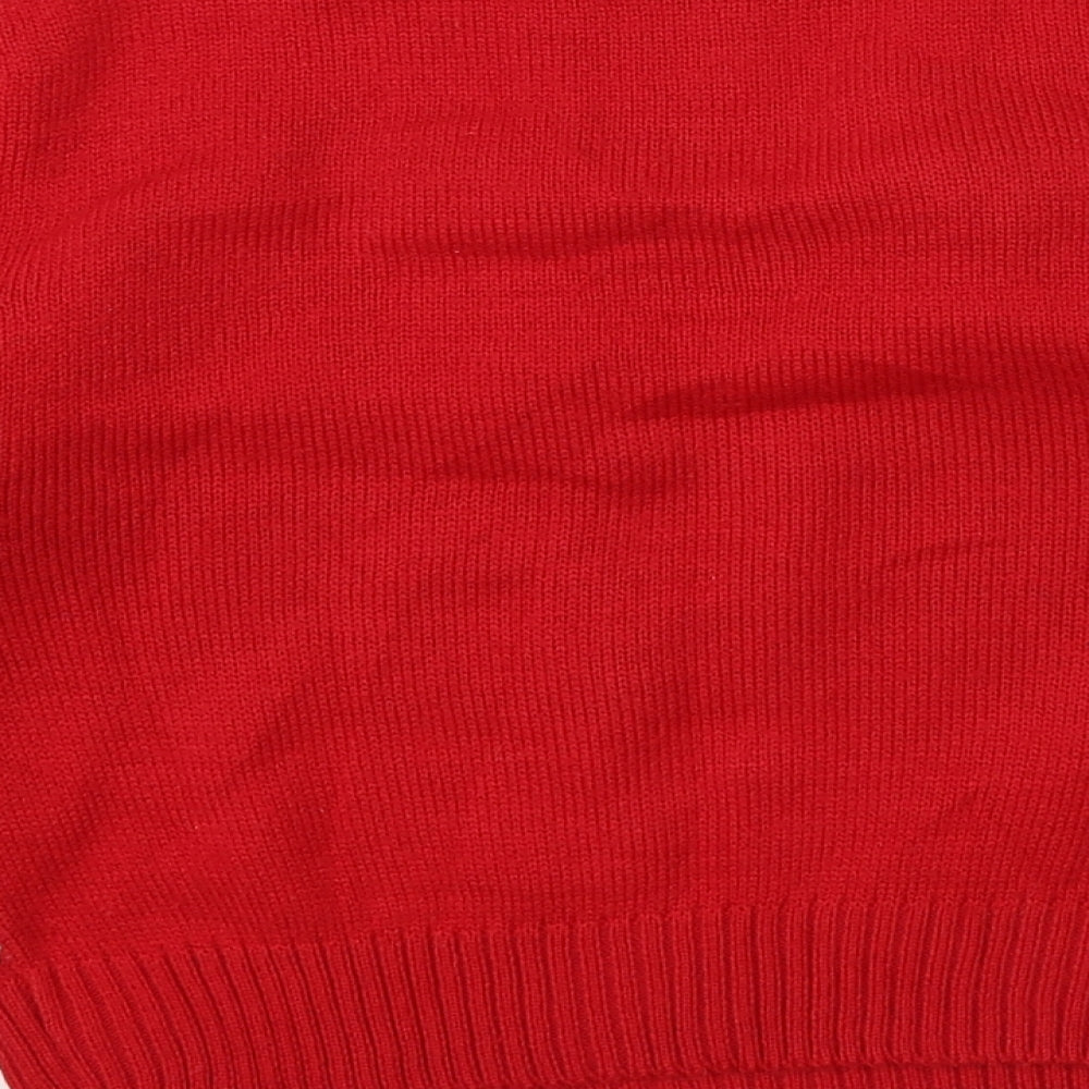 Pole Nord Boys Red  Knit Pullover Jumper Size 5-6 Years  - christmas