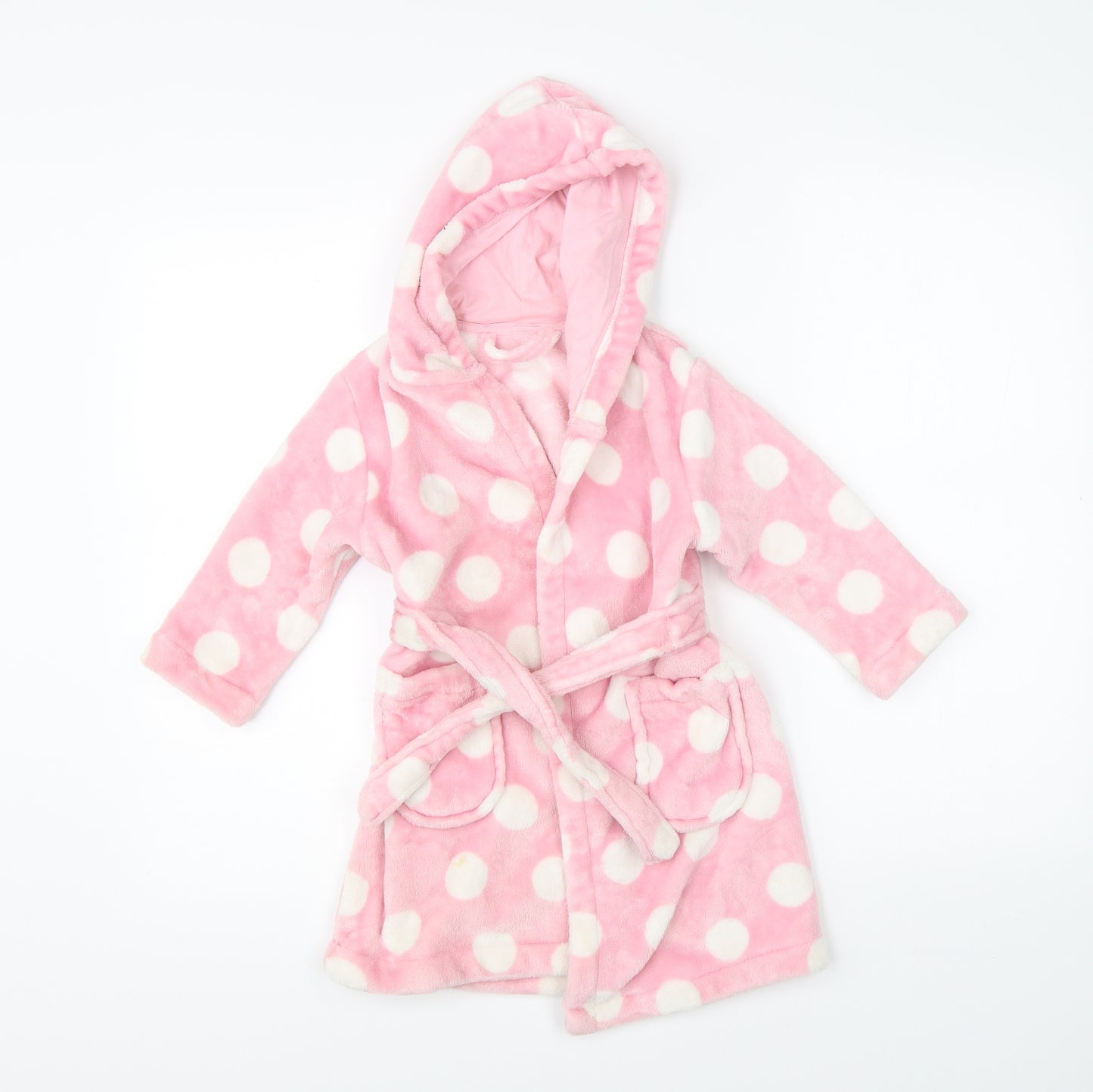 George Girls Pink Polka Dot   Robe Size 2-3 Years