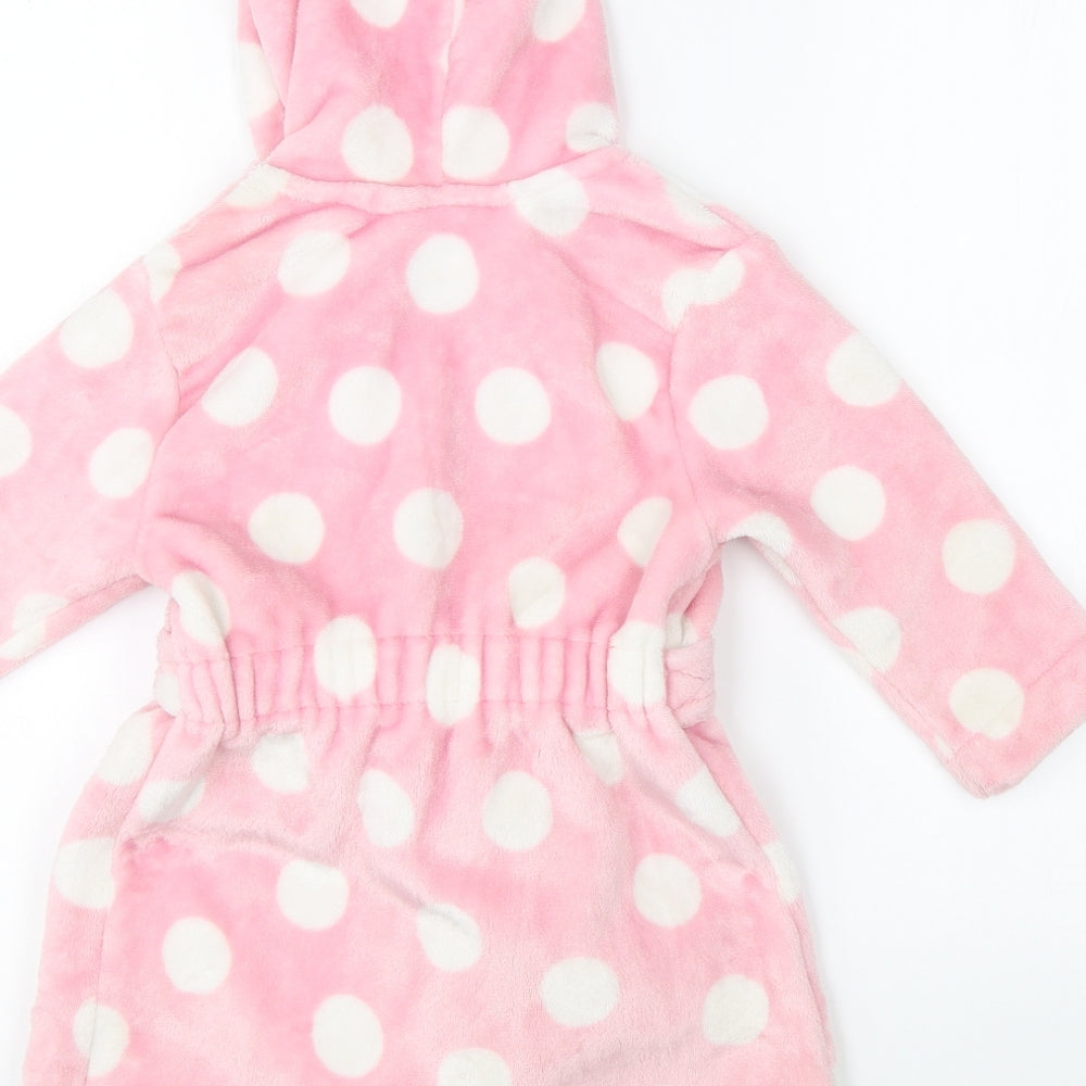 George Girls Pink Polka Dot   Robe Size 2-3 Years