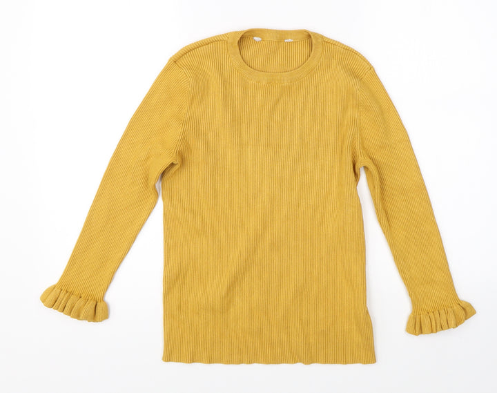 Red Herring Womens Yellow Pullover Jumper Size 12