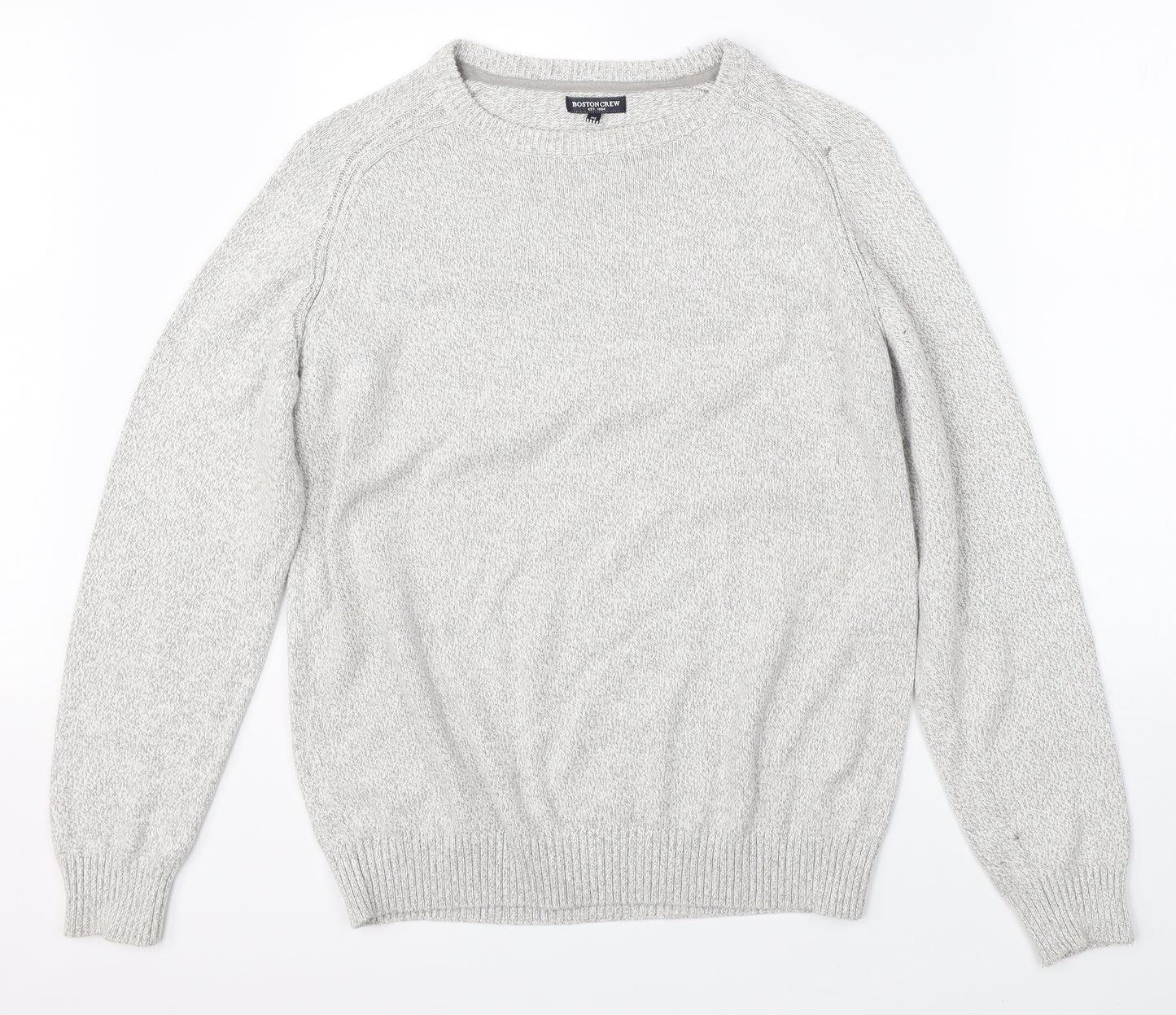 Geogre Mens Grey  Knit Pullover Jumper Size M