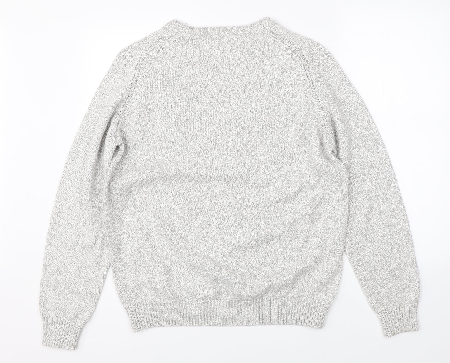 Geogre Mens Grey  Knit Pullover Jumper Size M