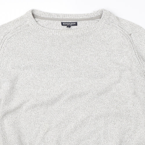 Geogre Mens Grey  Knit Pullover Jumper Size M