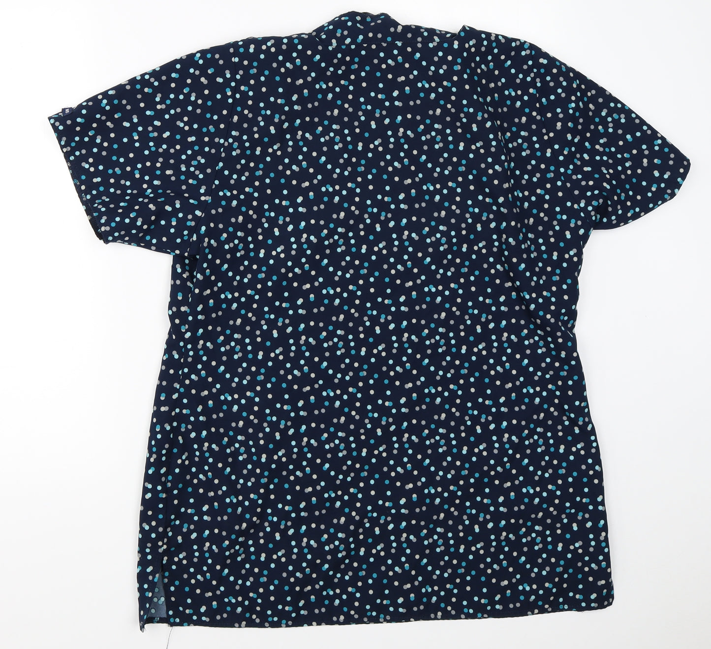 Meltemi Womens Black Polka Dot  Basic Blouse Size 14