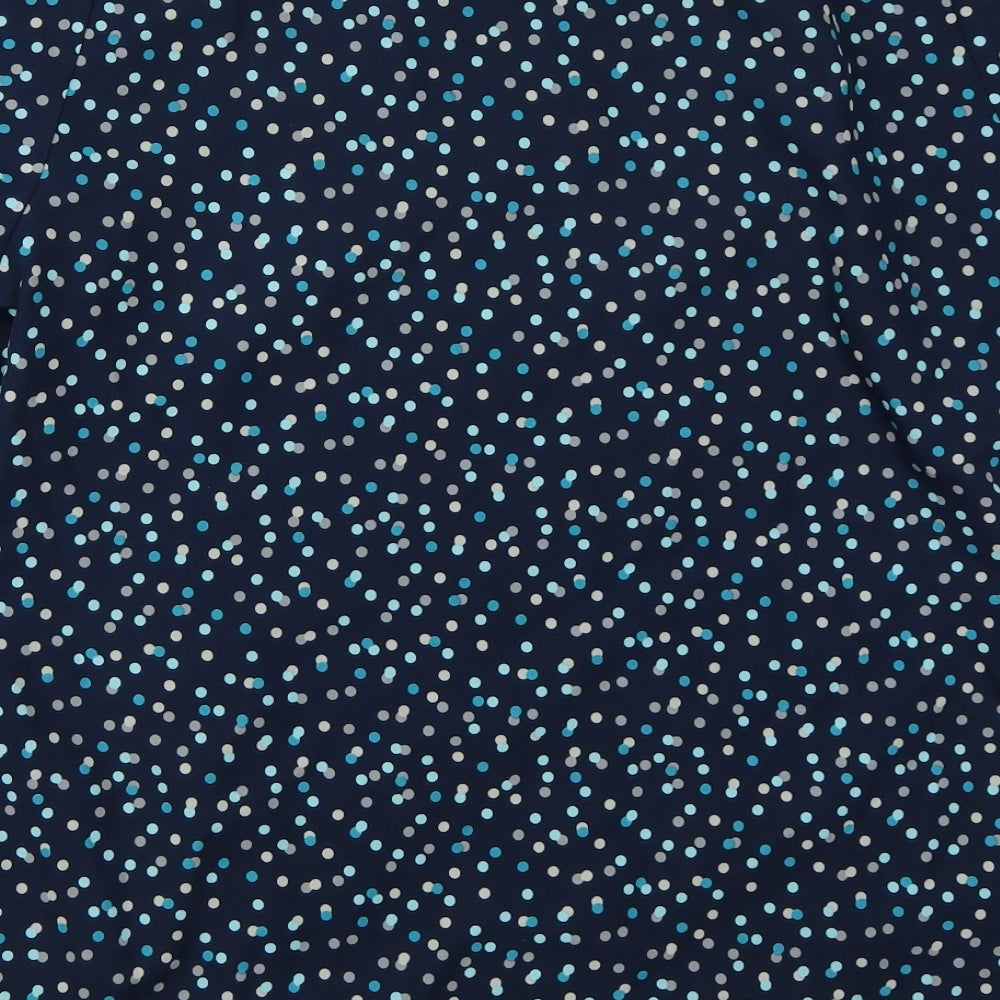 Meltemi Womens Black Polka Dot  Basic Blouse Size 14