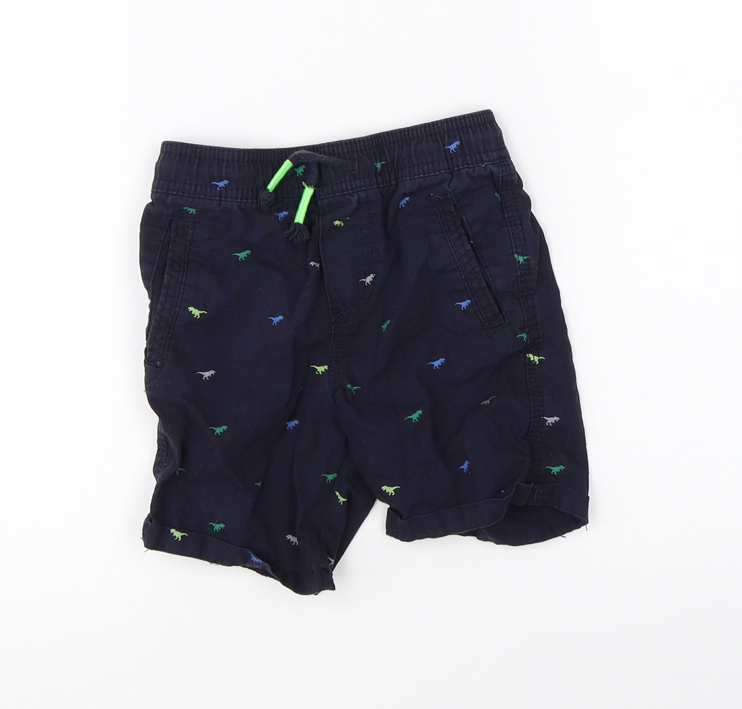 Denim Co Boys Blue   Cargo Shorts Size 3-4 Years - dinosaurs