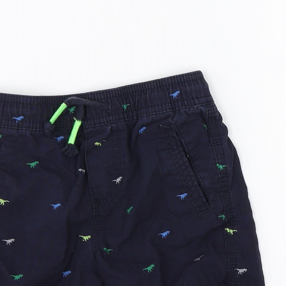 Denim Co Boys Blue   Cargo Shorts Size 3-4 Years - dinosaurs