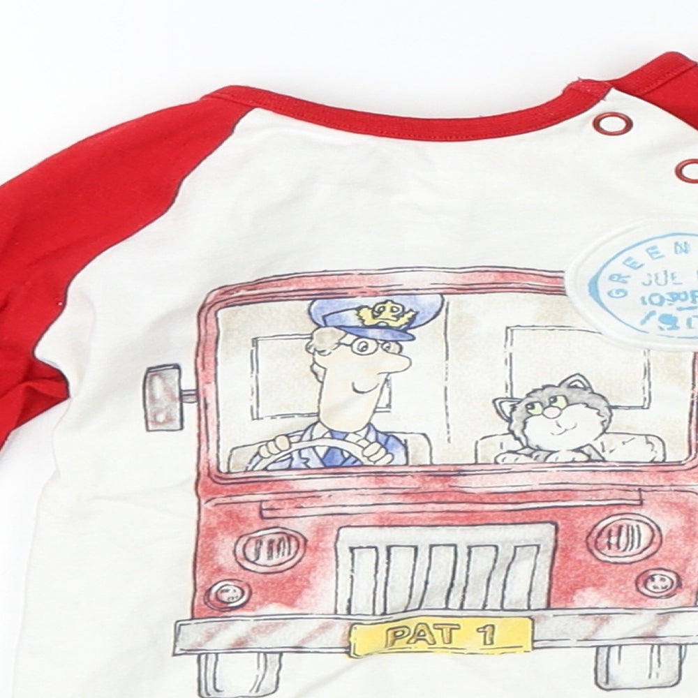 Postman Pat Boys White   Basic T-Shirt Size 12-18 Months  - postman pat