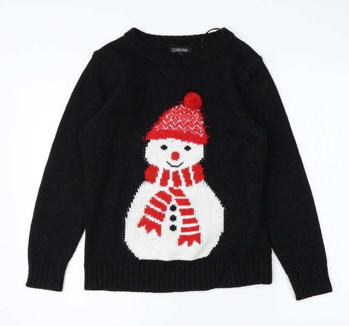 Collection Mens Black   Pullover Jumper Size S  - christmas