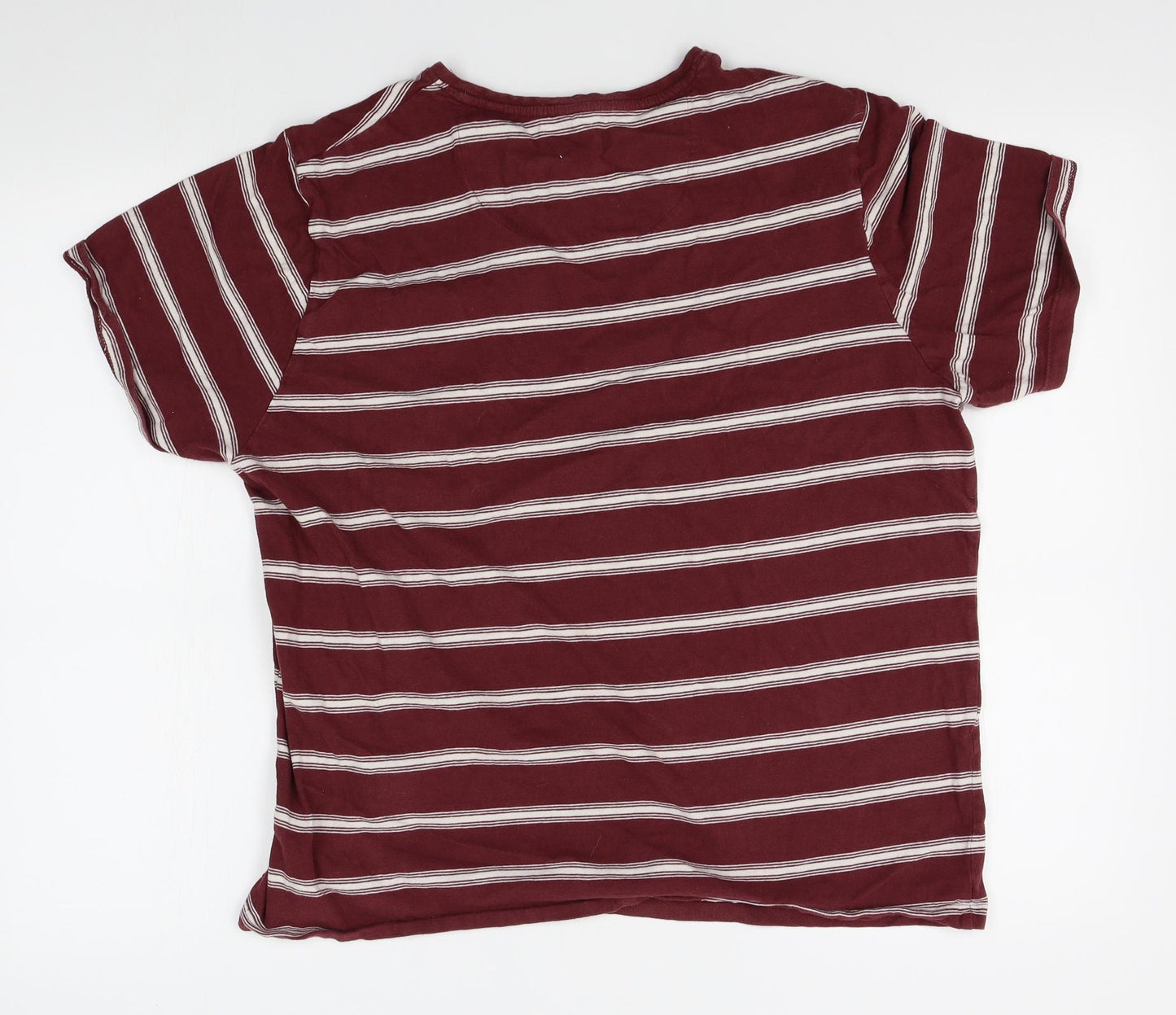 Easy Mens Red Striped   T-Shirt Size XL
