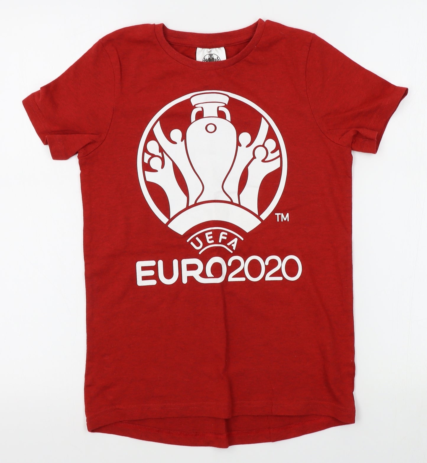 UEFA Euro 2020 Boys Red   Basic T-Shirt Size 11 Years