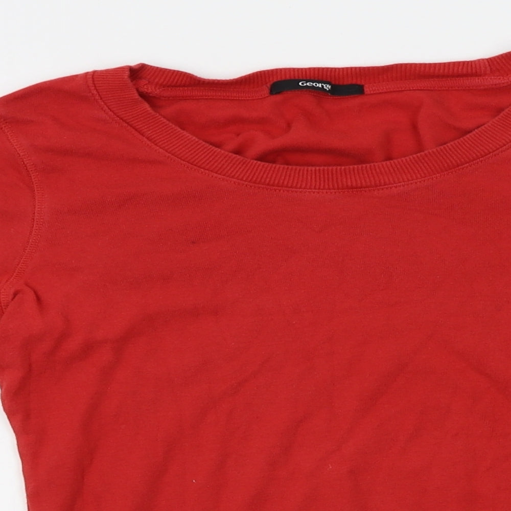 George Womens Red   Basic T-Shirt Size 12