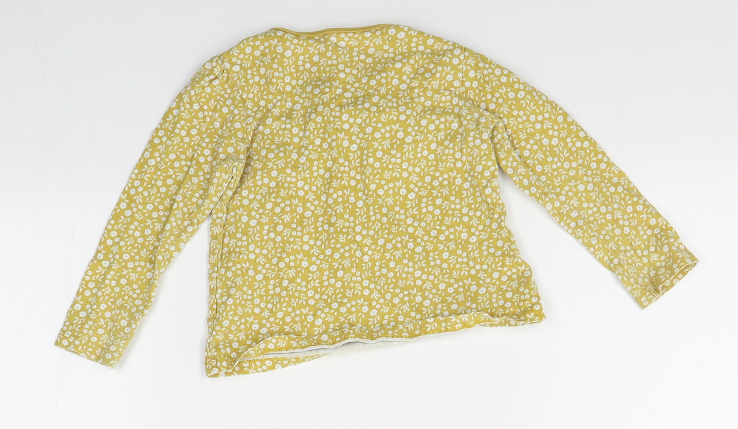 TU Girls Yellow Floral   Pyjama Top Size 12-18 Months