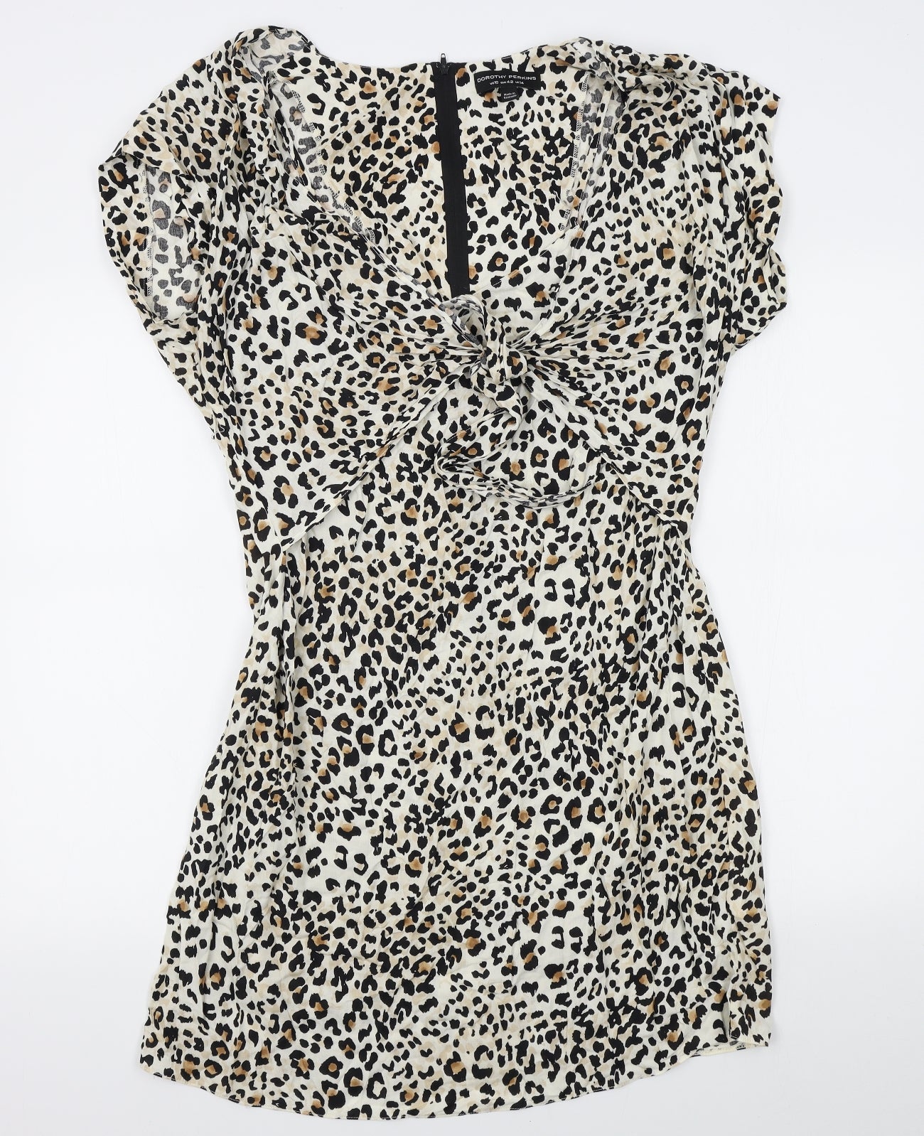 Dorothy Perkins Womens Beige Animal Print  Shift  Size 14