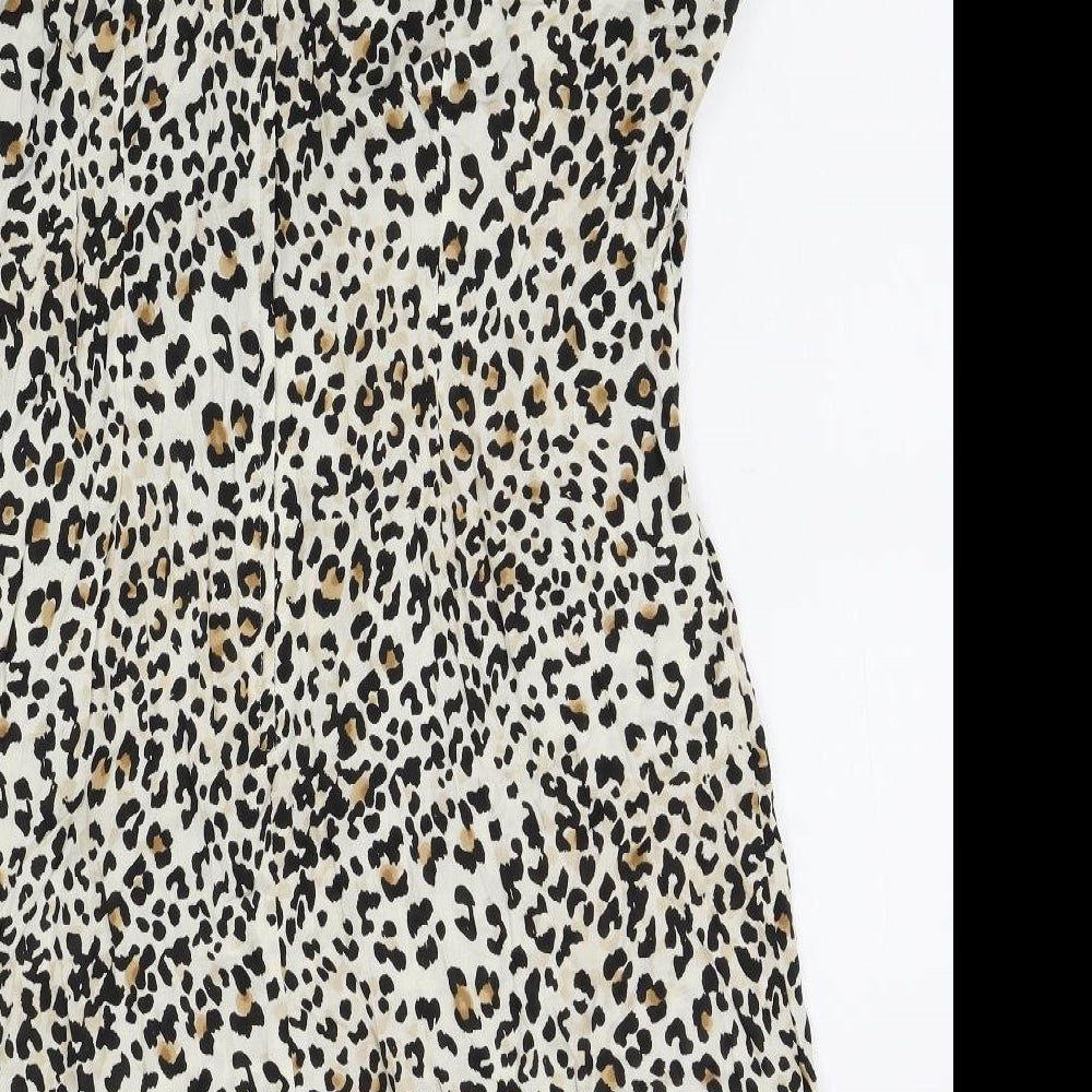 Dorothy Perkins Womens Beige Animal Print  Shift  Size 14
