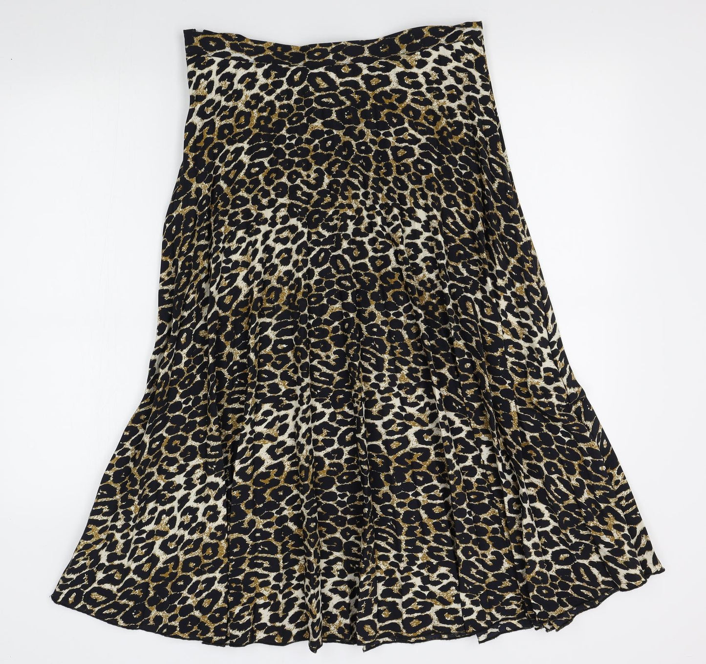 F&F Womens Brown Animal Print  Maxi Skirt Size 14