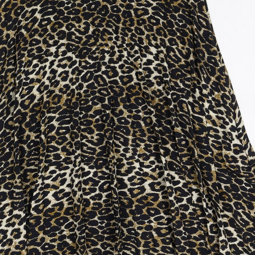 F&F Womens Brown Animal Print  Maxi Skirt Size 14