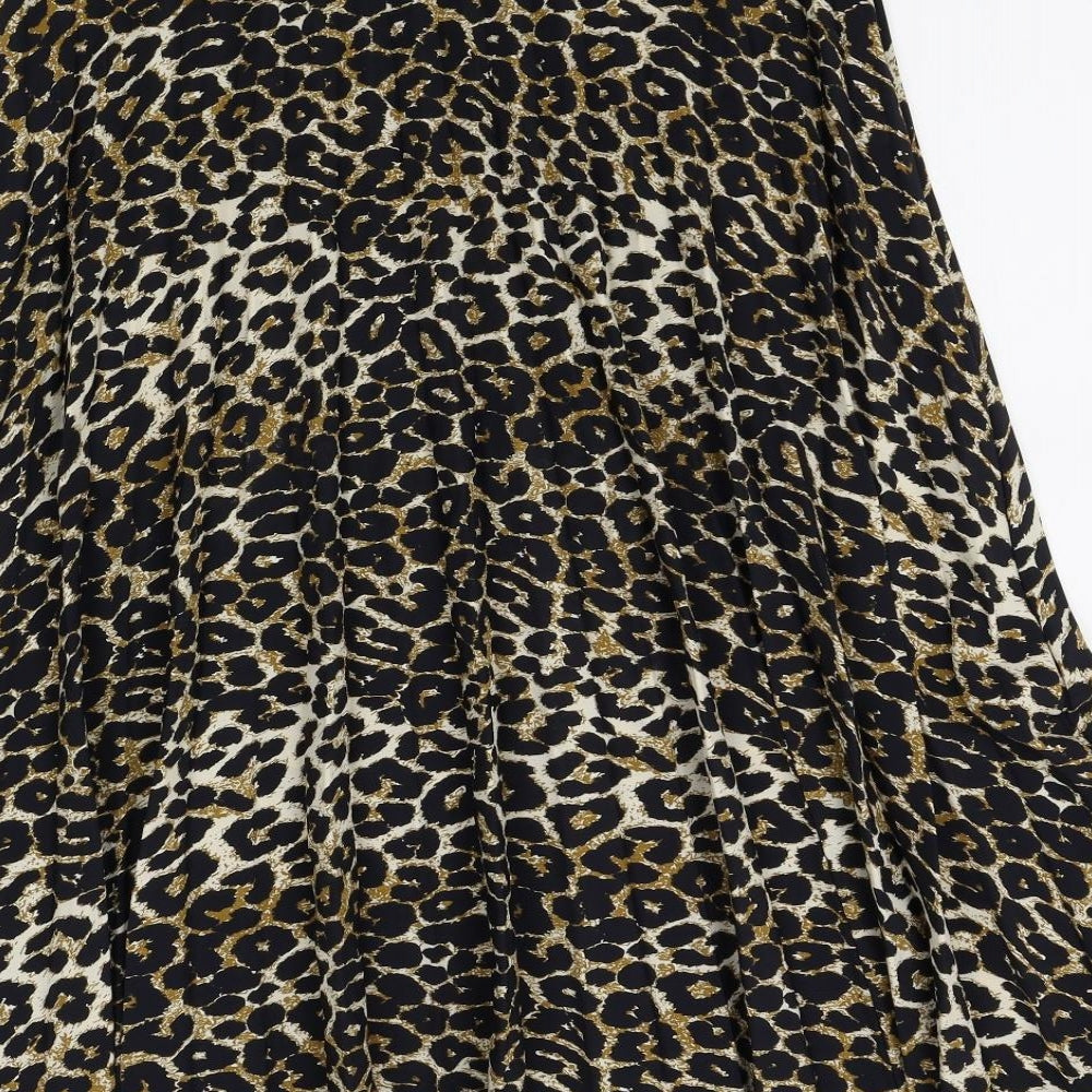 F&F Womens Brown Animal Print  Maxi Skirt Size 14