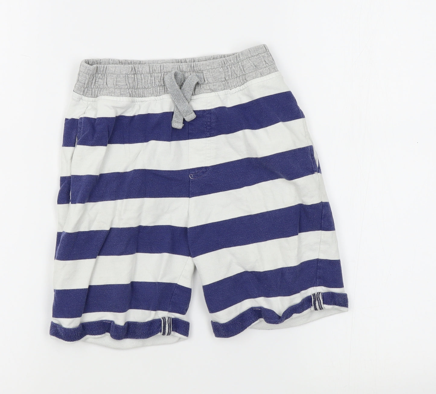 Nutmeg Boys Blue Striped  Sweat Shorts Size 8-9 Years