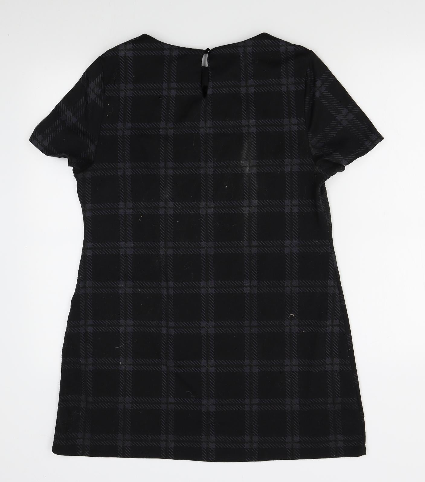 Dorothy Perkins Womens Black Plaid  A-Line  Size 14