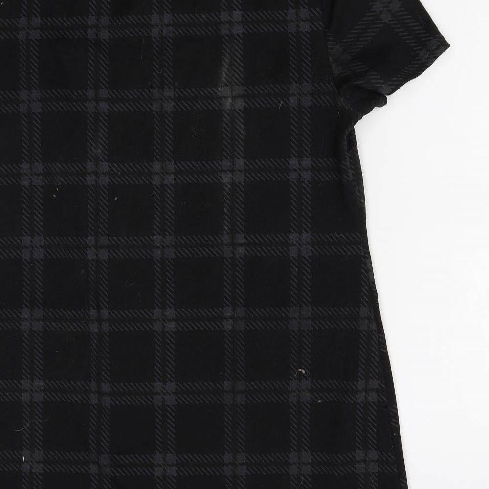 Dorothy Perkins Womens Black Plaid  A-Line  Size 14