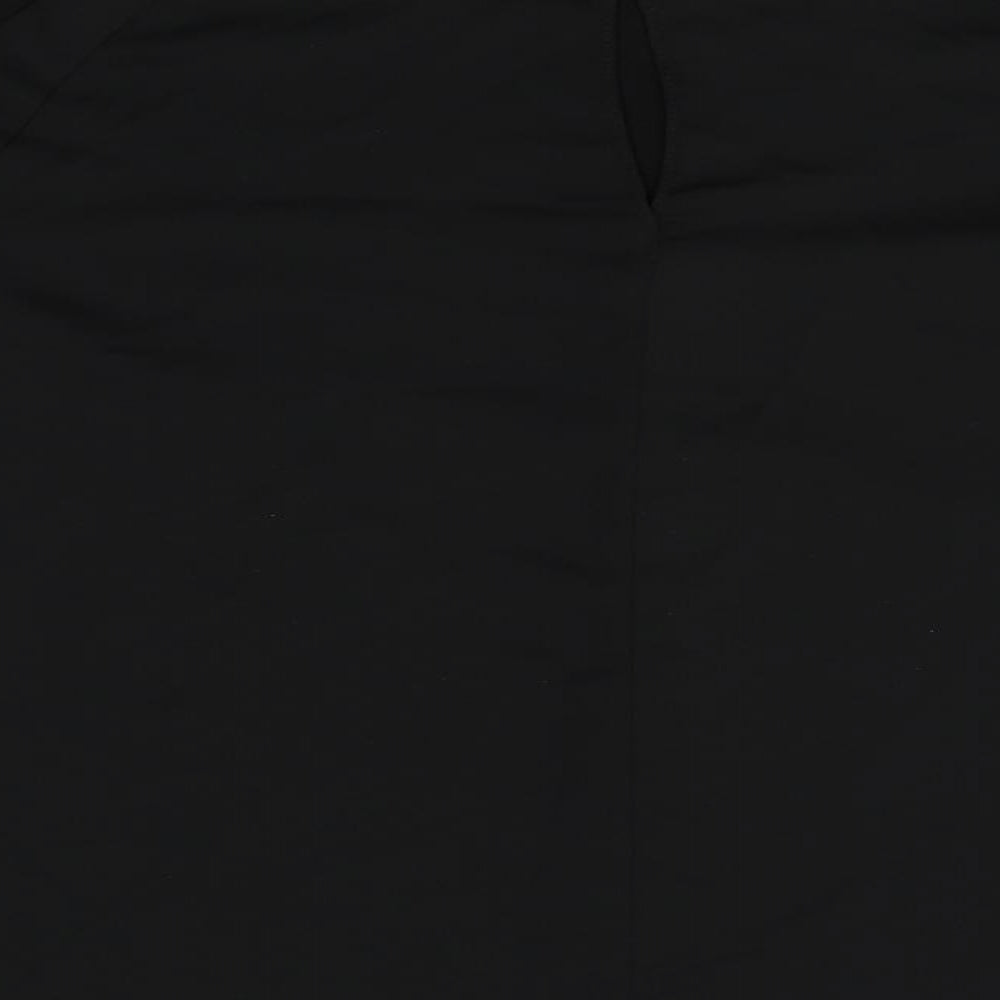 Dorothy Perkins Womens Black   Basic Blouse Size 14  - lace shoulders with frills