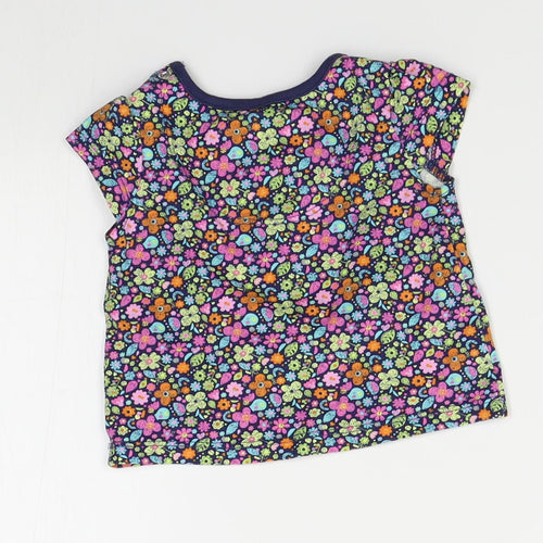 TU Girls Pink Floral  Basic T-Shirt Size 0-3 Months