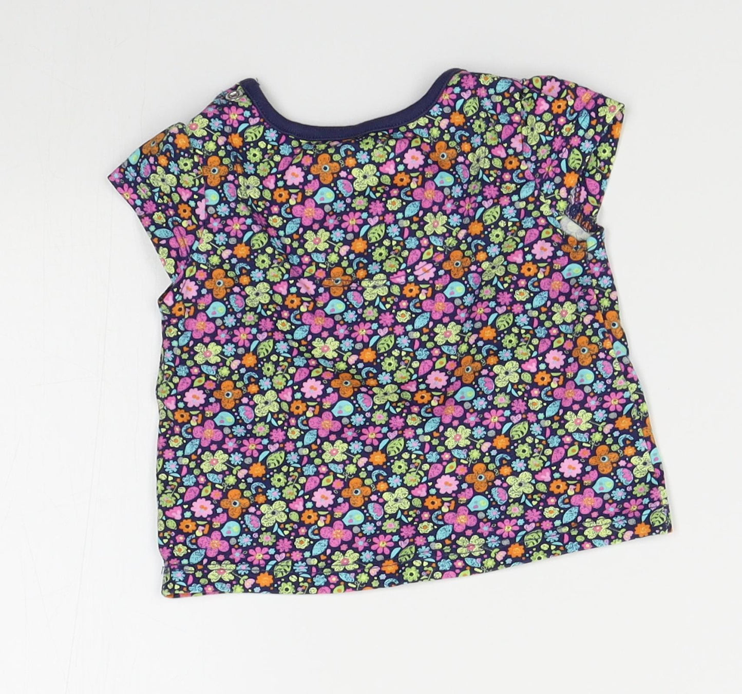 TU Girls Pink Floral  Basic T-Shirt Size 0-3 Months