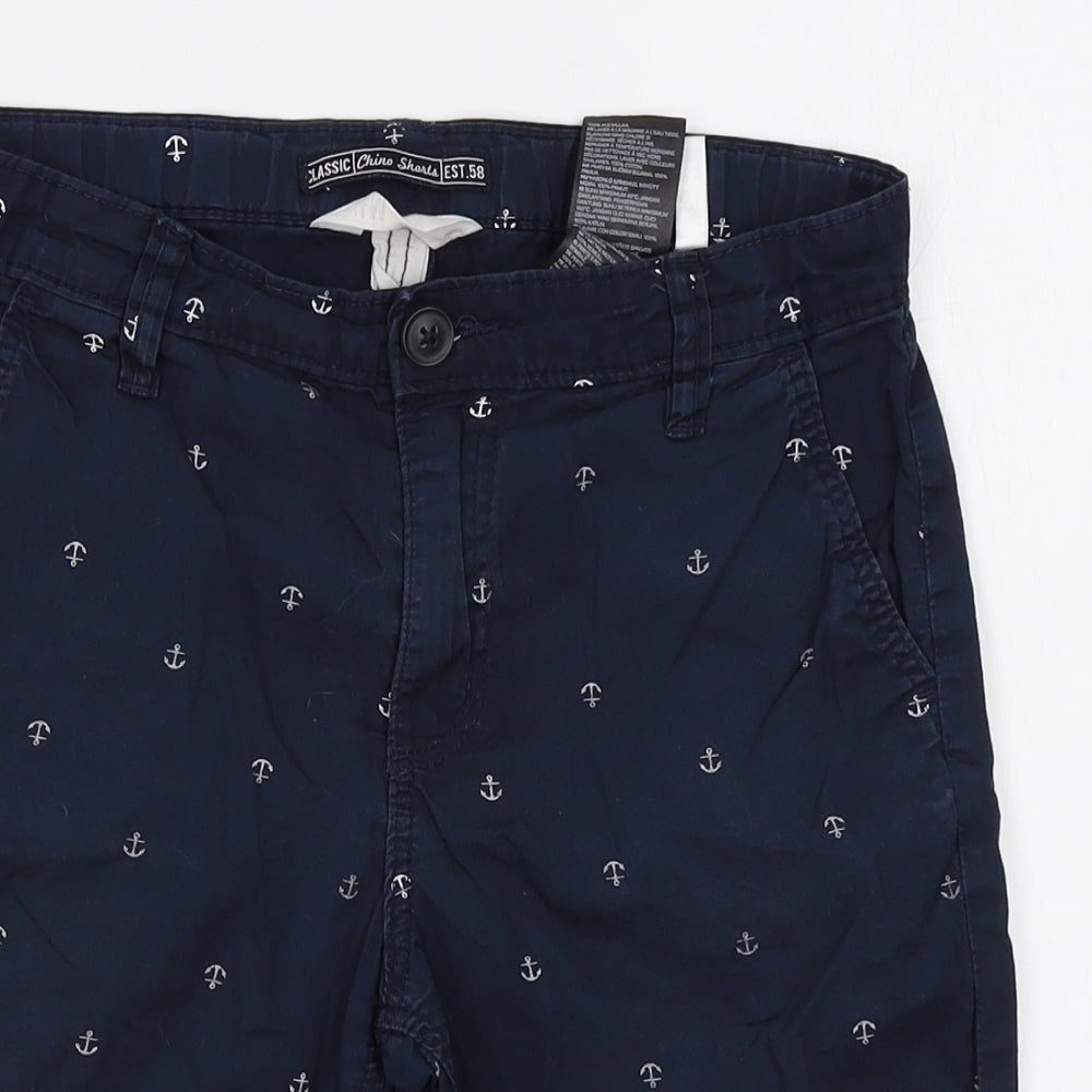 H&M Boys Blue   Chino Shorts Size 10-11 Years