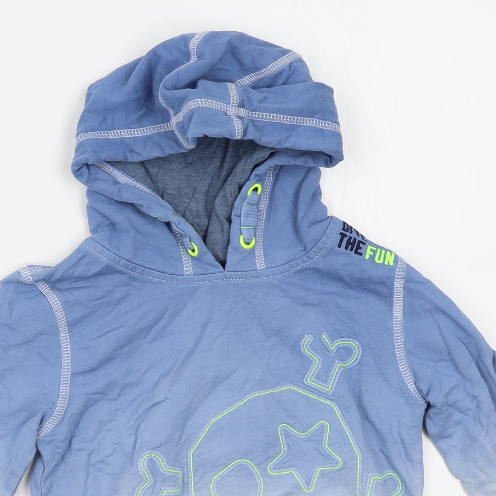 George Boys Blue Batik  Pullover Hoodie Size 2-3 Years  - shark