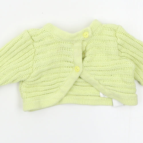 tout petits Girls Yellow   Cardigan Jumper Size 6-9 Months