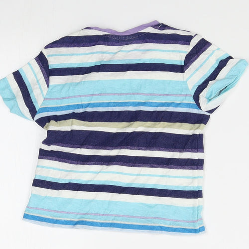 Zara Boys Blue Striped  Basic T-Shirt Size 12-18 Months