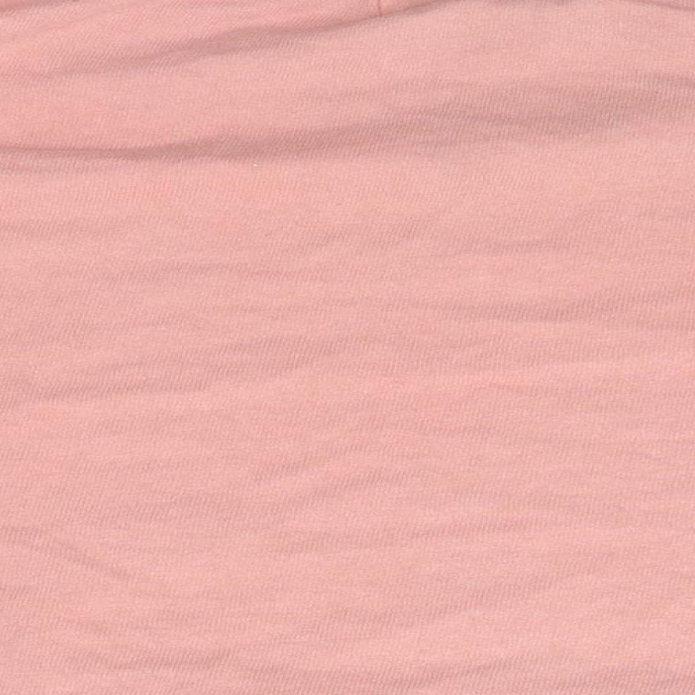 Topshop Womens Pink   Cropped T-Shirt Size 8